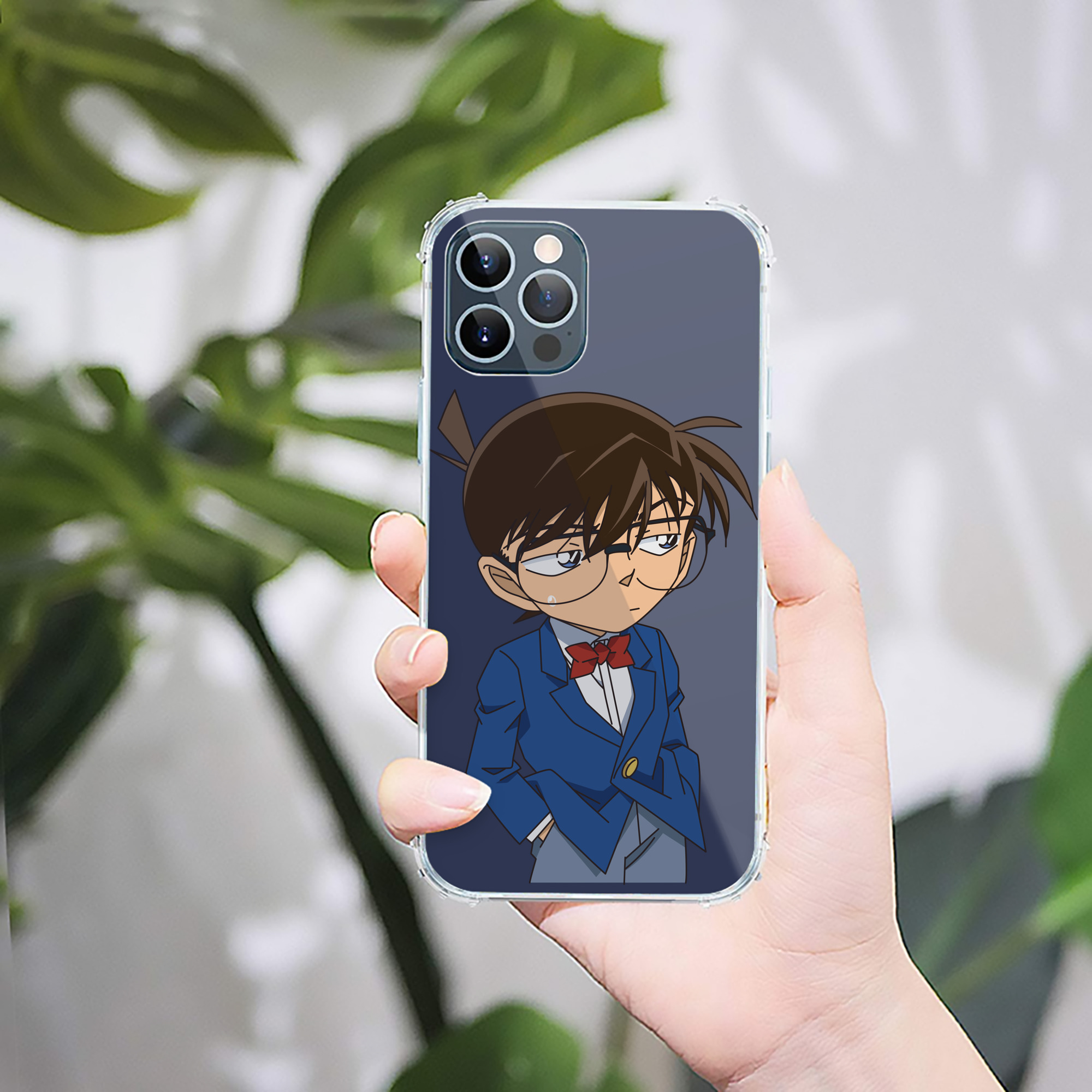 （画像用） 名探偵コナン 江戸川 コナン Detective Conan Conan Edogawa 【iPhone 12シリーズ対応】透明スマホケース（クリアソフトケース）
